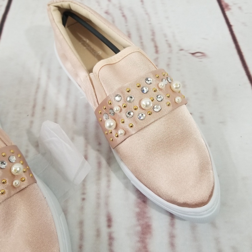 Pink Pearl Sateen Skate Shoes - Picture 3 of 7